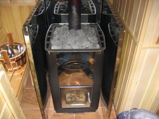 металлическая печь до обложения кирпичем